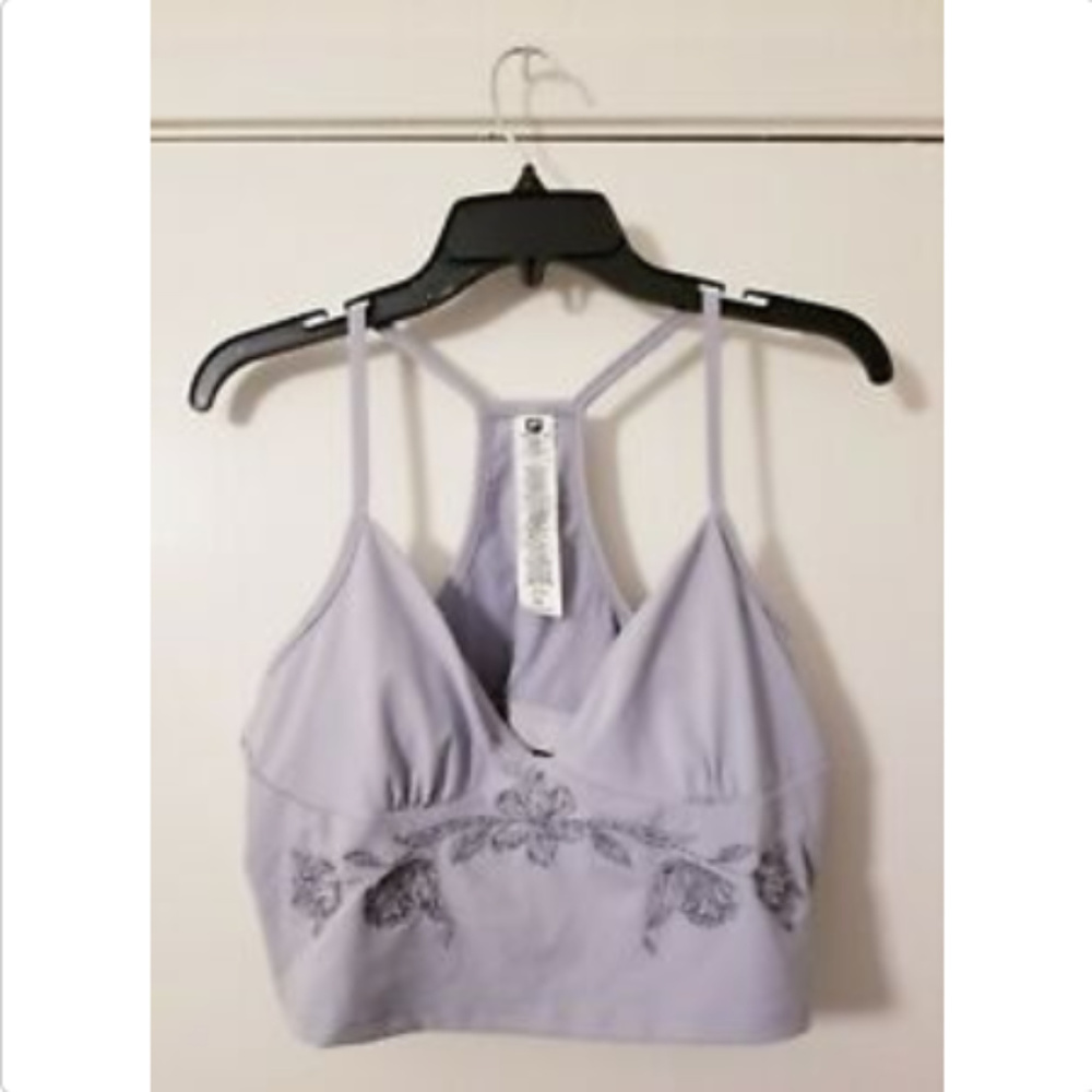 fabletics Embroidered Crop with Built in Bra
